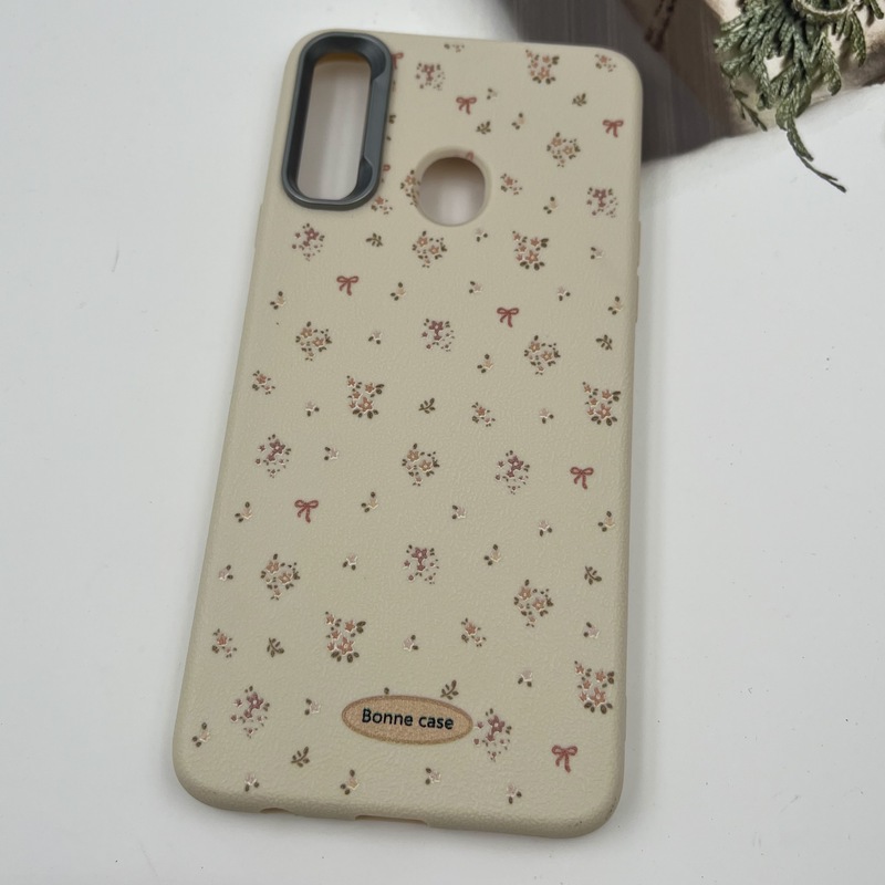 قاب گوشی Galaxy A20S سامسونگ Bonne Case سیلیکونی طرح گل رز کرم لنز کروم برجسته کد 74406 - Image 2