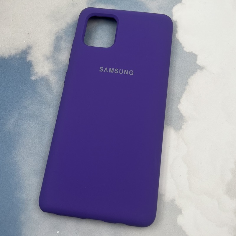 قاب گوشی Galaxy Note 10 Lite سامسونگ سیلیکونی پاک کنی اورجینال داخل پارچه ای رنگ بنفش کد 75036 - Image 2