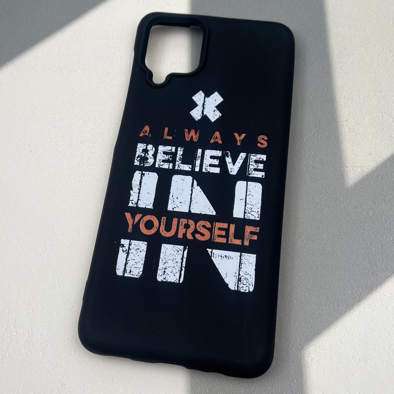 قاب گوشی Galaxy A12 / Galaxy M12 سامسونگ Silicon Case سیلیکونی لنز برجسته طرح Believe کد 75796 - Image 2