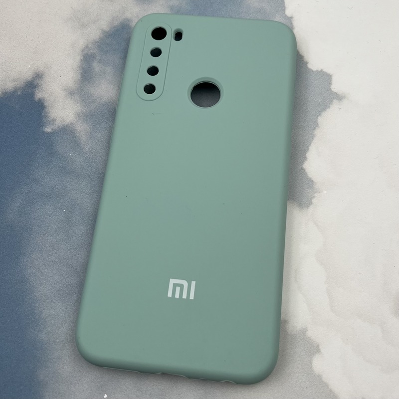 قاب گوشی Redmi Note 8 / Redmi Note 8 2021 شیائومی سیلیکونی پاک کنی اورجینال داخل پارچه ای محافظ لنز دار رنگ فیروزه ای کد 76500 - Image 2