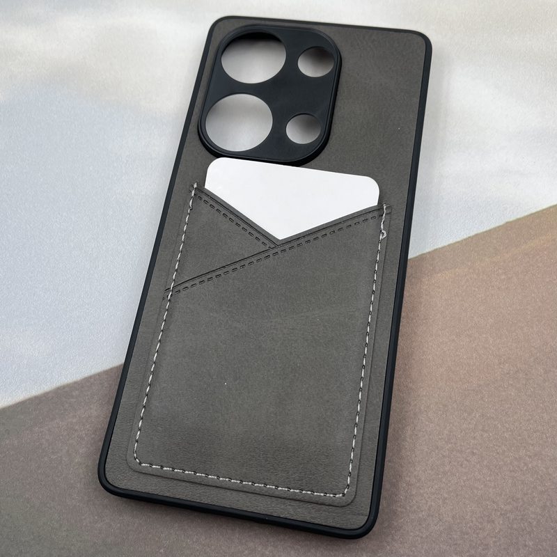 قاب گوشی Redmi Note 14S / Redmi Note 13 Pro 4G / Poco M6 Pro 4G شیائومی Wallet Case چرم جاکارتی داخل پارچه ای محافظ لنز دار تیتانیوم کد 77288 - Image 2