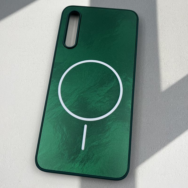 قاب گوشی Galaxy A30S / Galaxy A50S / Galaxy A50 سامسونگ Luxury Case براش طرح مگ سیف Magsafe لنز برجسته سبز کد 79375 - Image 2