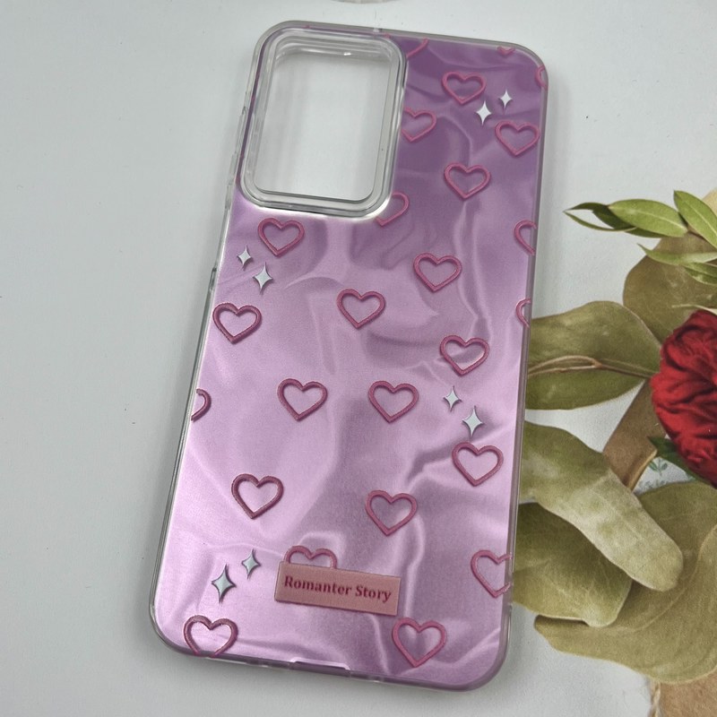 قاب گوشی Galaxy A26 سامسونگ 3D Wave Case طرح سه بعدی موج لنز برجسته قلب صورتی کد 84057 - Image 2