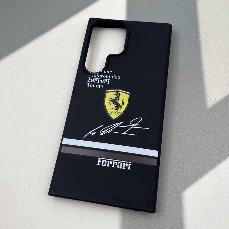 قاب گوشی Galaxy S23 Ultra سامسونگ Silicon Case سیلیکونی لنز برجسته طرح Ferrari کد 84967 - Image 2