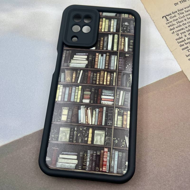قاب گوشی Galaxy A12 / Galaxy M12 سامسونگ Solid Case ایربگ دار مشکی طرح کتابخانه محافظ لنز دار کد 87755 - Image 2