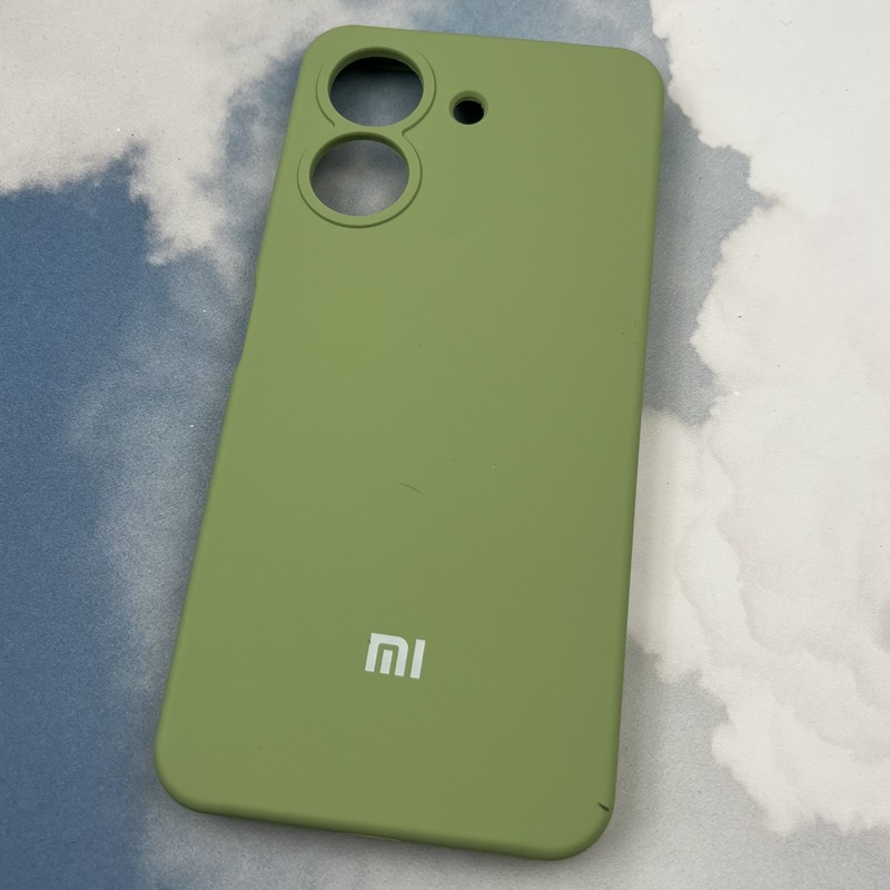 قاب گوشی Redmi 13C / Poco C65 شیائومی سیلیکونی پاک کنی اورجینال داخل پارچه ای محافظ لنز دار رنگ سبز روشن کد 88118 - Image 2