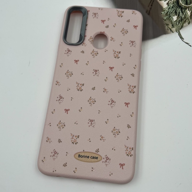 قاب گوشی Galaxy A20S سامسونگ Bonne Case سیلیکونی طرح گل رز صورتی لنز کروم برجسته کد 88294 - Image 2
