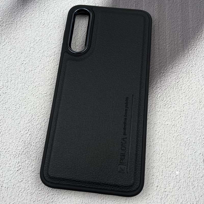 قاب گوشی Galaxy A30S / Galaxy A50S / Galaxy A50 سامسونگ چرمی Fashion متال کیس PULOKA رنگ مشکی کد 88818 - Image 2