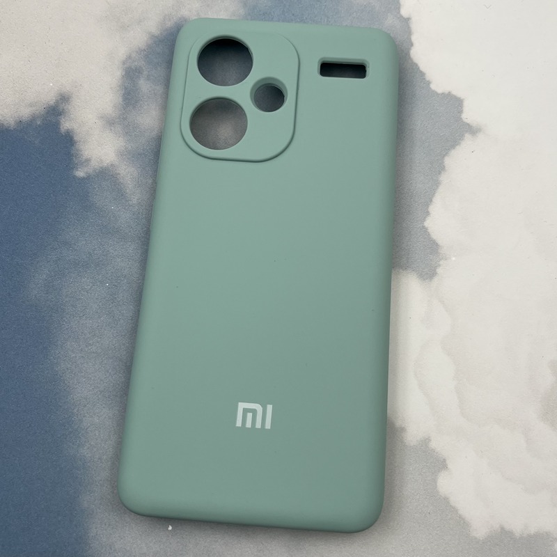 قاب گوشی Redmi Note 13 Pro Plus شیائومی سیلیکونی پاک کنی اورجینال داخل پارچه ای محافظ لنز دار رنگ فیروزه ای کد 89122 - Image 2