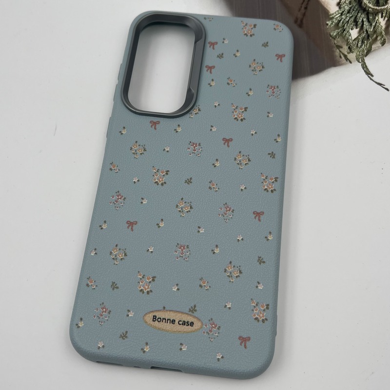 قاب گوشی Galaxy A35 سامسونگ Bonne Case سیلیکونی طرح گل رز آبی لنز کروم برجسته کد 89218 - Image 2