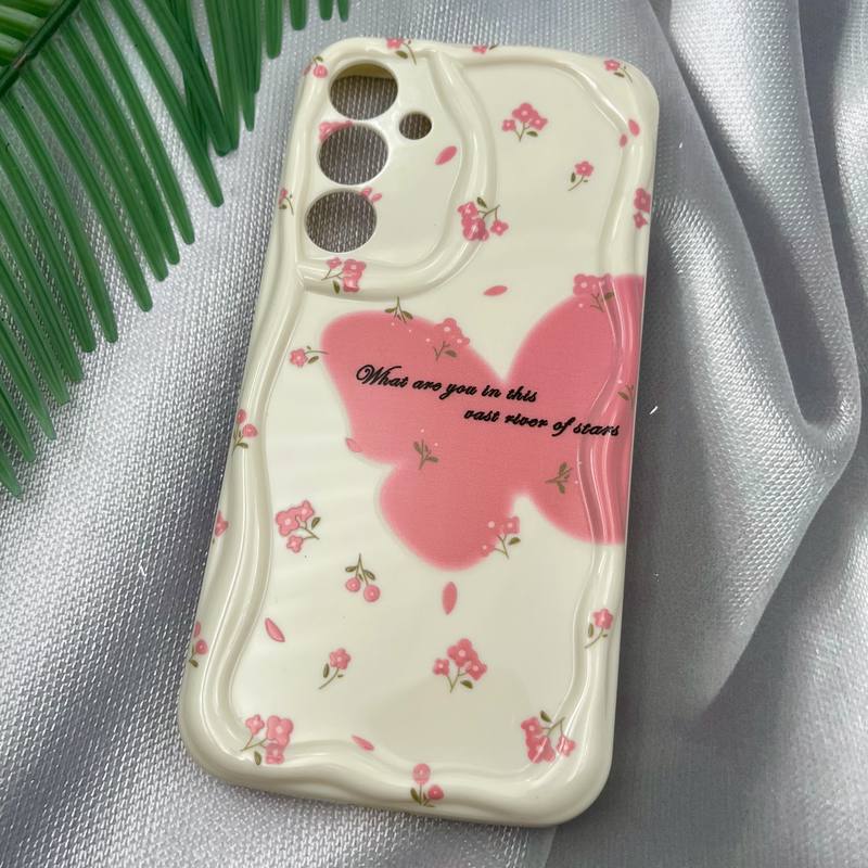 قاب گوشی Galaxy A35 سامسونگ Solid Case منحنی محافظ لنز دار دور ایربگ طرح پروانه کد 92164 - Image 2