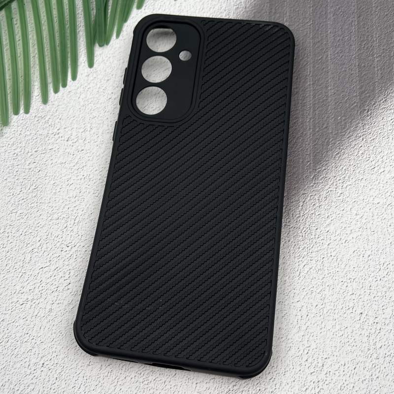 قاب گوشی Galaxy A55 سامسونگ Hatching Case سیلیکونی طرح هاشور ایربگ دار محافظ لنز دار مشکی کد 94152 - Image 2