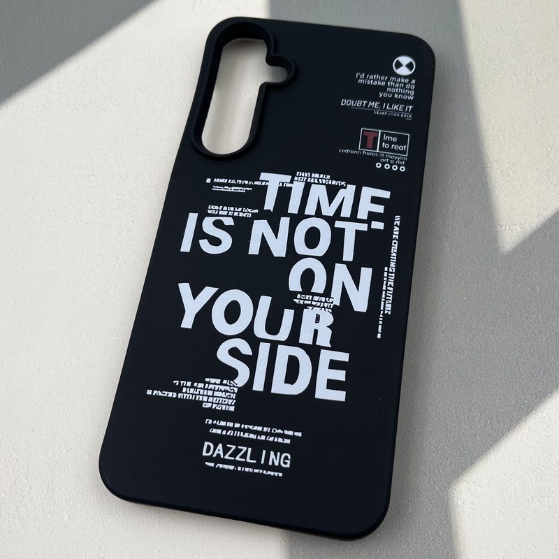 قاب گوشی Galaxy A55 سامسونگ Silicon Case سیلیکونی لنز برجسته طرح Time کد 96156 - Image 2