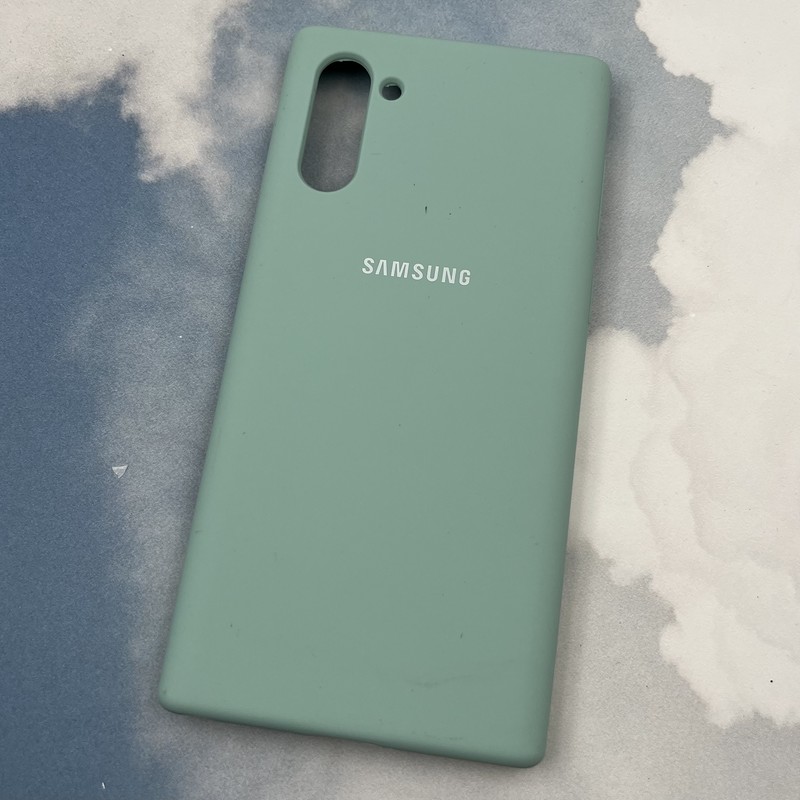 قاب گوشی Galaxy Note 10 سامسونگ سیلیکونی پاک کنی اورجینال داخل پارچه ای رنگ فیروزه ای کد 96223 - Image 2
