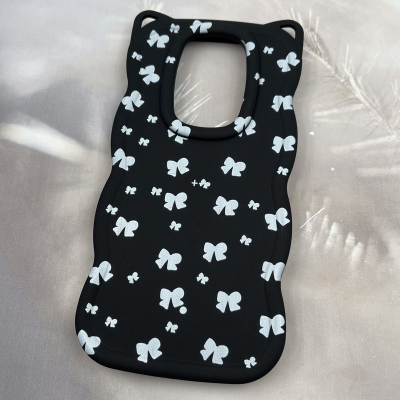 قاب گوشی Redmi Note 8 Pro شیائومی سیلیکونی Cat Case ایربگ دار گوش دار طرح پاپیونی مشکی کد 96823 - Image 2