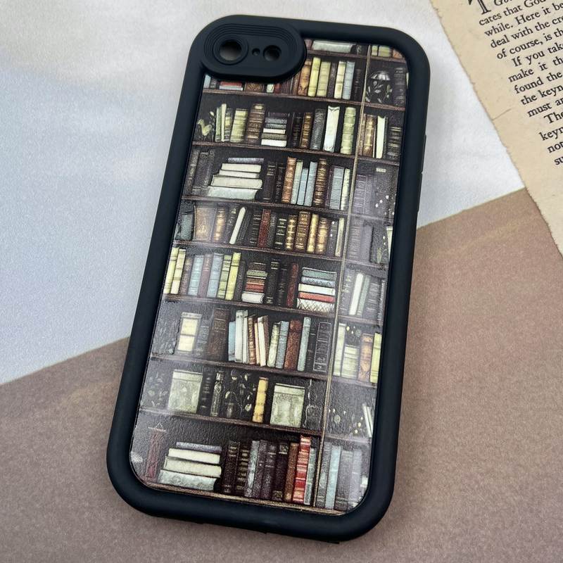 قاب گوشی iPhone 7 / iPhone 8 / iPhone SE 2020 / iPhone SE 2022 آیفون Solid Case ایربگ دار مشکی طرح کتابخانه محافظ لنز دار کد 97006 - Image 2
