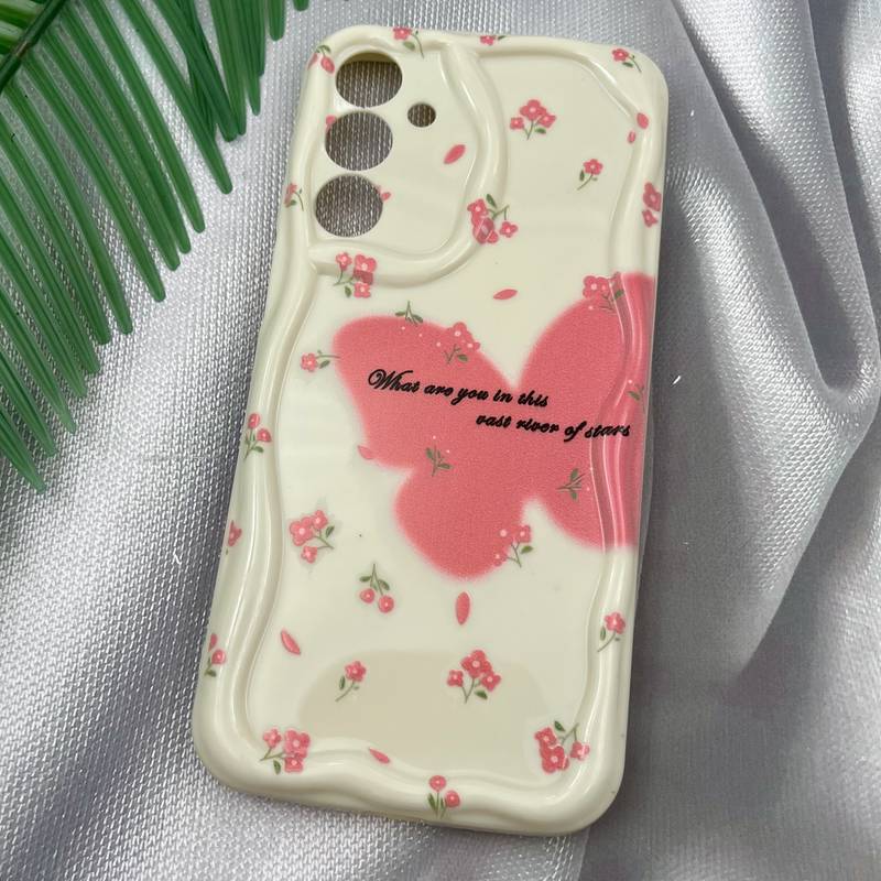 قاب گوشی Galaxy A16 سامسونگ Solid Case منحنی محافظ لنز دار دور ایربگ طرح پروانه کد 98463 - Image 2