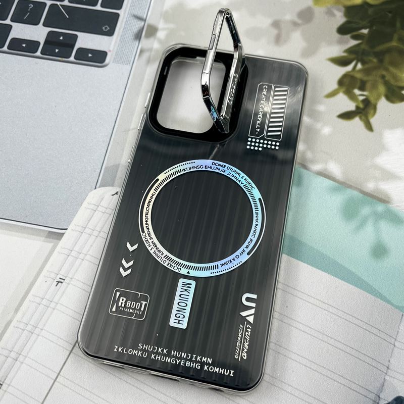 قاب گوشی Galaxy A52 / Galaxy A52S سامسونگ RT طرح مگ سیف Magsafe لنز استندشو کرکره ای مشکی کد 10366 - Image 2