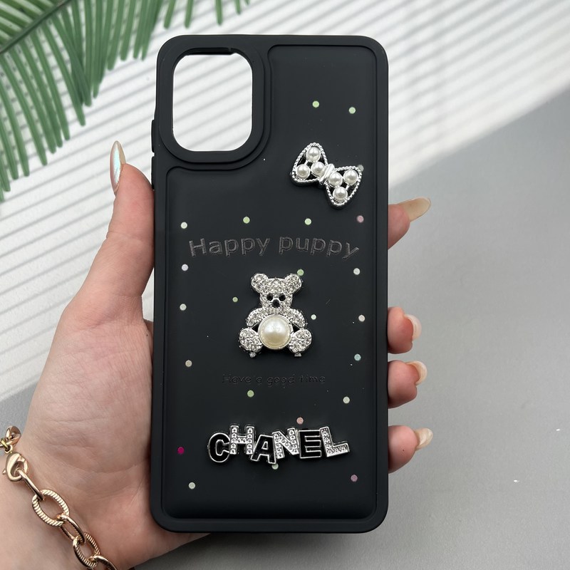 قاب گوشی Galaxy A06 سامسونگ Happy Puppy ایربگ دار طرح تدی مرواریدی ...