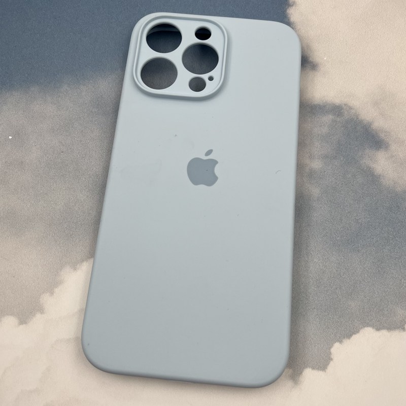 قاب گوشی iPhone 15 Pro Max آیفون سیلیکونی پاک کنی اورجینال داخل پارچه ای محافظ لنز دار رنگ آبی روشن کد 12135 - Image 2