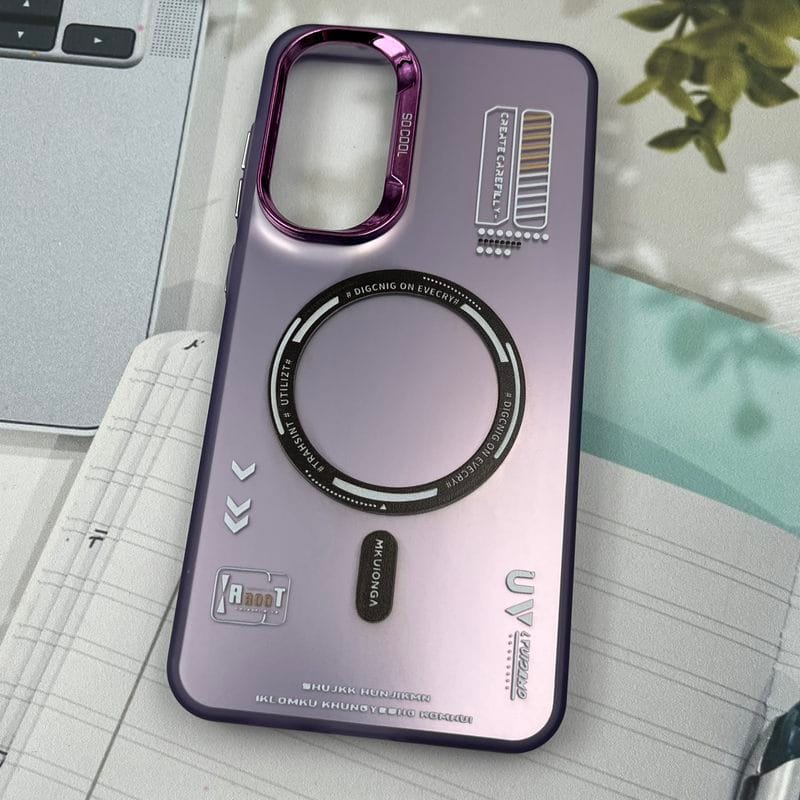 قاب گوشی Galaxy S24 FE سامسونگ So Cool اورجینال طرح مگ سیف Magsafe لنز متال RT بنفش کد 13107 - Image 2
