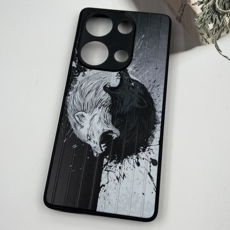 قاب گوشی Redmi Note 14S / Redmi Note 13 Pro 4G / Poco M6 Pro 4G شیائومی کرکره ای دور سیلیکونی برجسته طرح گرگ محافظ لنز دار کد 14582 - Image 2