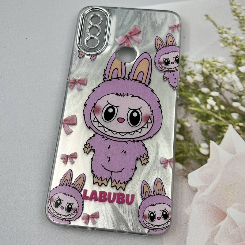 قاب گوشی Galaxy A10s سامسونگ Brush Case لنز Silver نقره ای طرح لبوبو ایربگ دار کد 17659 - Image 2