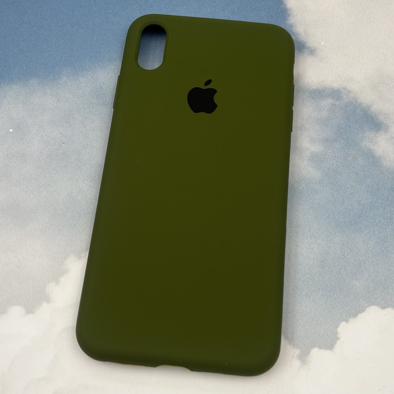 قاب گوشی iPhone XS Max آیفون سیلیکونی پاک کنی اورجینال داخل پارچه ای رنگ سبز زیتونی کد 18276 - Image 2