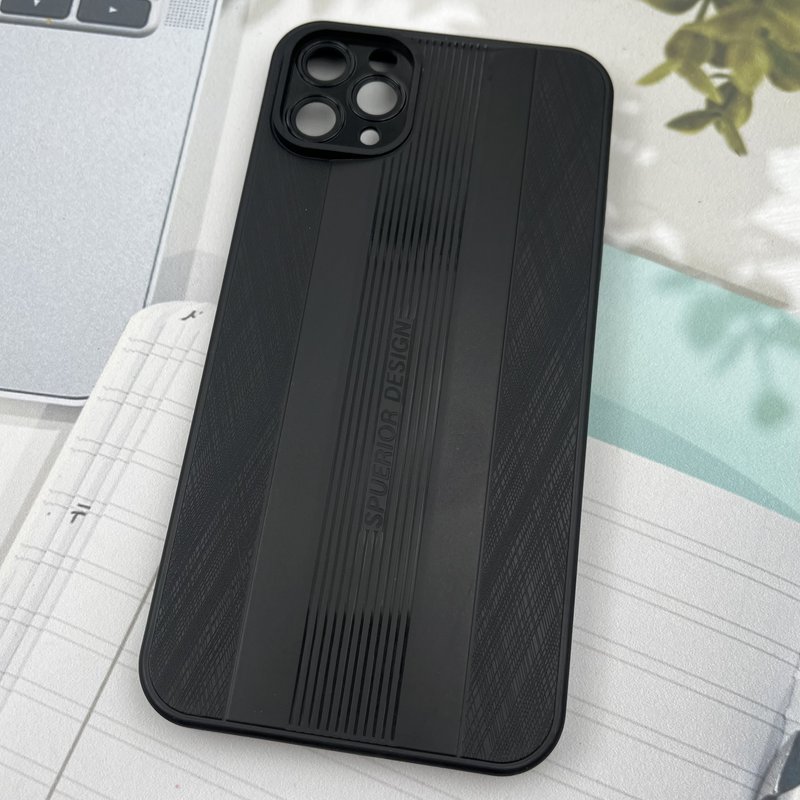 قاب گوشی iPhone 11 Pro Max آیفون SPUERIOR سیلیکونی طرح Sport برجسته محافظ لنز دار مشکی کد 19880 - Image 2
