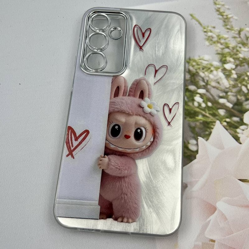 قاب گوشی Galaxy S23 FE سامسونگ Brush Case لنز Silver نقره ای طرح لبوبو ایربگ دار کد 21447 - Image 2