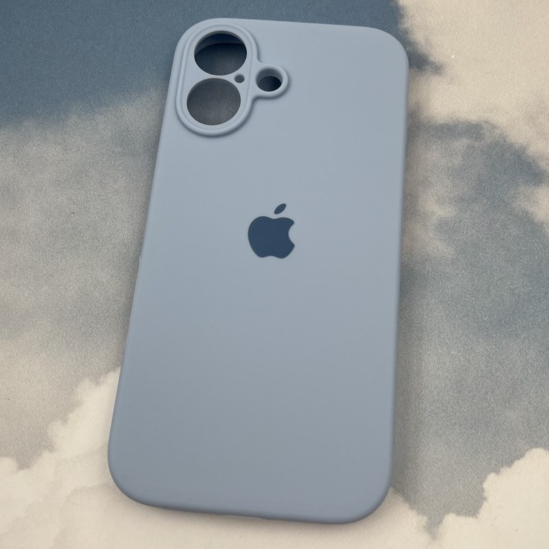 قاب گوشی iPhone 16 آیفون سیلیکونی پاک کنی اورجینال داخل پارچه ای محافظ لنز دار رنگ آبی روشن کد 76151 - Image 2