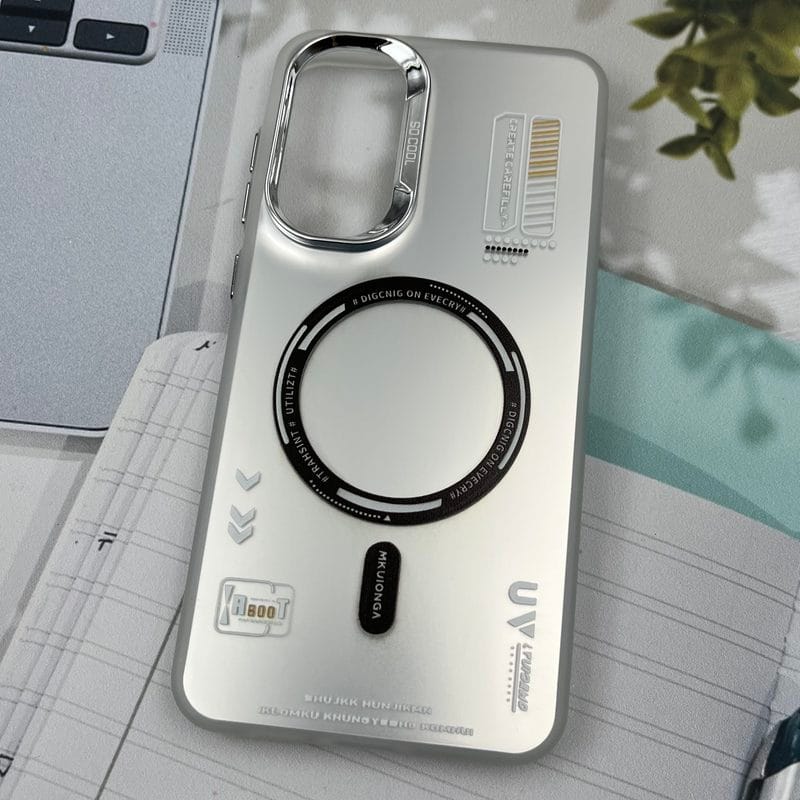 قاب گوشی Galaxy S24 FE سامسونگ So Cool اورجینال طرح مگ سیف Magsafe لنز متال RT نقره ای کد 23083 - Image 2