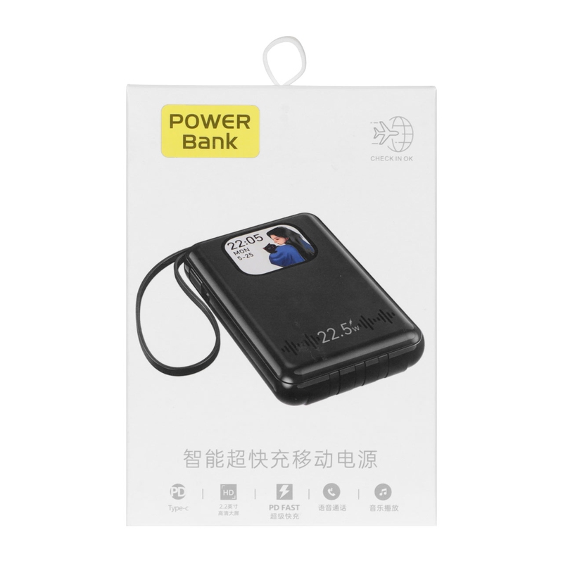 پاوربانک PD و فست شارژ 10000mAh 22.5W برند Hanofer مشکی MNG کد 24498 - Image 3