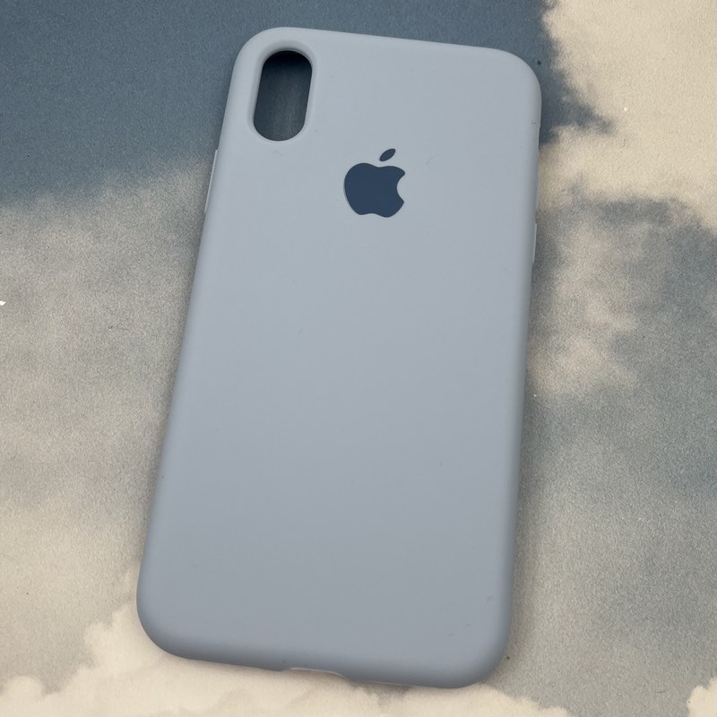 قاب گوشی iPhone X / iPhone XS آیفون سیلیکونی پاک کنی اورجینال داخل پارچه ای رنگ آبی آسمانی کد 24915 - Image 2