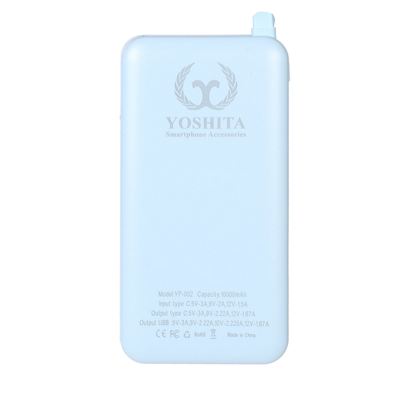 پاوربانک سوپر فست شارژ 10000mAh 22.5W برند Yoshita مدل YP-002 آبی MNG کد 25437 - Image 4