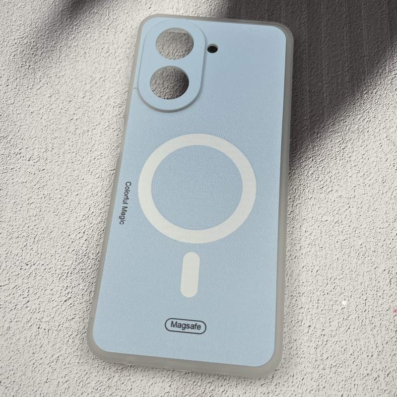 قاب گوشی Redmi A5 / Poco C71 شیائومی Colorfull Case سیلیکونی طرح مگ سیف Magsafe محافظ لنز دار آبی آسمانی کد 25932 - Image 2