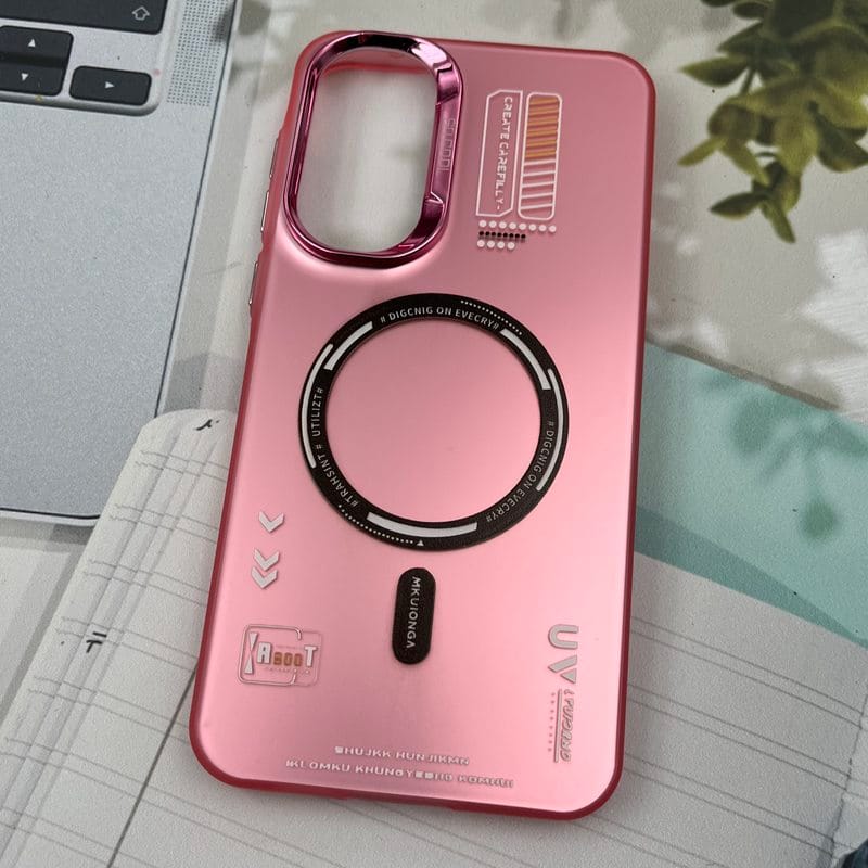 قاب گوشی Galaxy A55 سامسونگ So Cool اورجینال طرح مگ سیف Magsafe لنز متال RT صورتی کد 27214 - Image 2