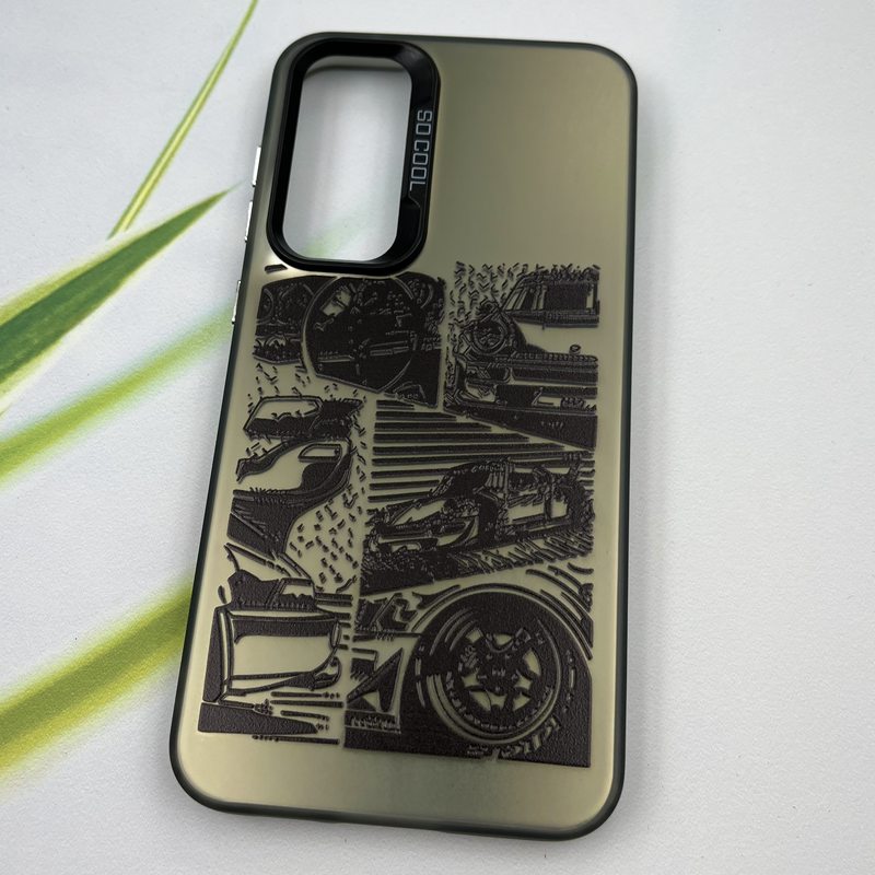قاب گوشی Galaxy S23 FE سامسونگ So Cool اورجینال لنز برجسته کرومی طرح ماشین کد 27953 - Image 2