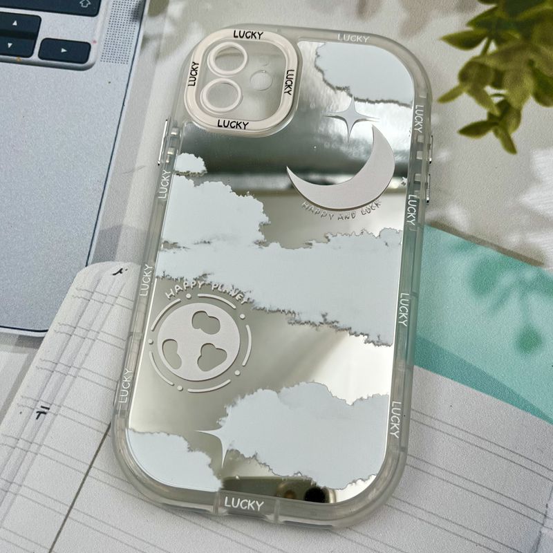 قاب گوشی iPhone 11 آیفون Mirror Case ایربگ دار آینه ای طرح ماه و ابر لنز رنگی کد 28348 - Image 2