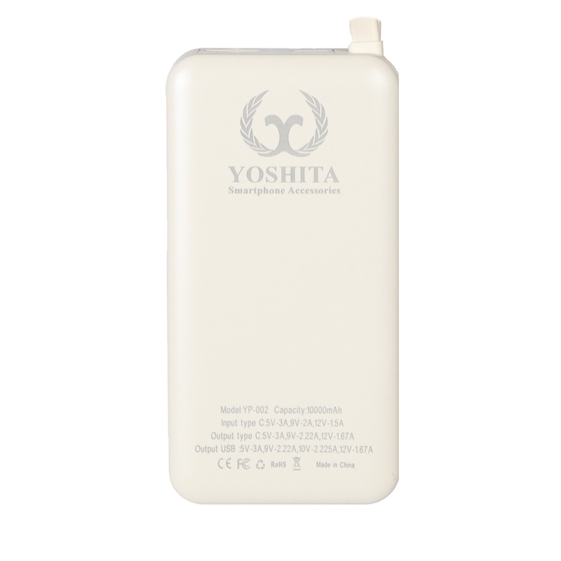 پاوربانک سوپر فست شارژ 10000mAh 22.5W برند Yoshita مدل YP-002 سفید MNG کد 28530 - Image 5