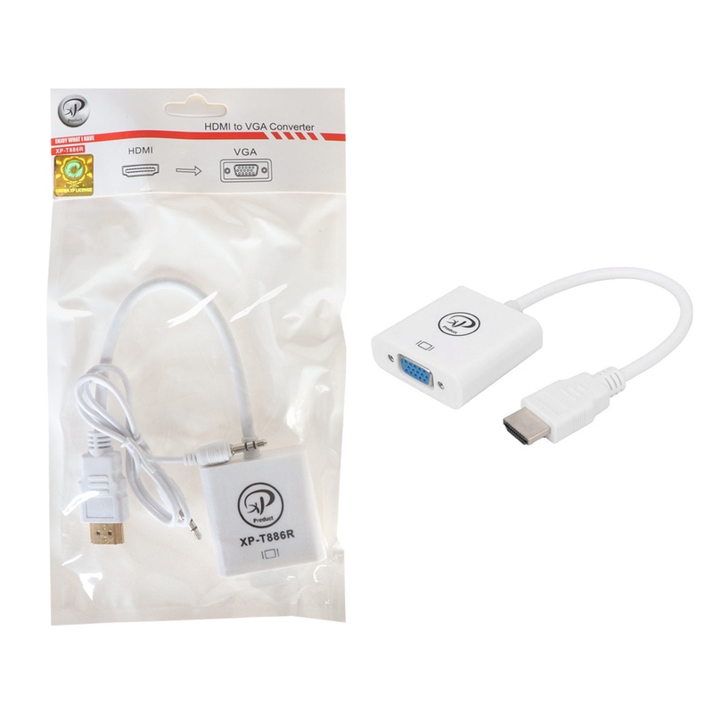 تبدیل HDMI To VGA برند XP Product مدل XP-T886R سفید کد 31905