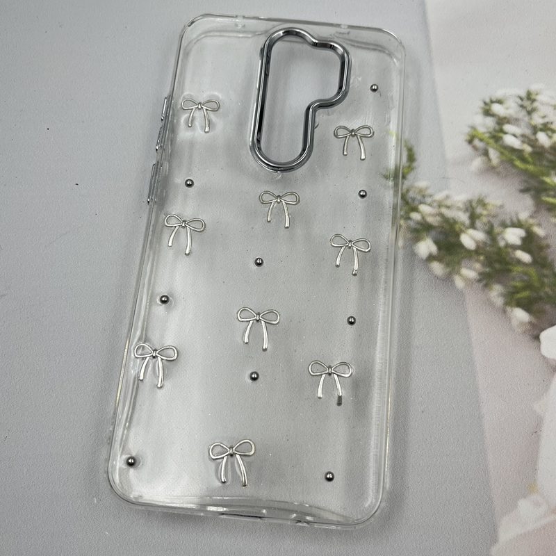 قاب گوشی Redmi Note 8 Pro شیائومی Shine Case لنز Silver شفاف شاین ایربگ دار طرح پاپیون کد 33273 - Image 2