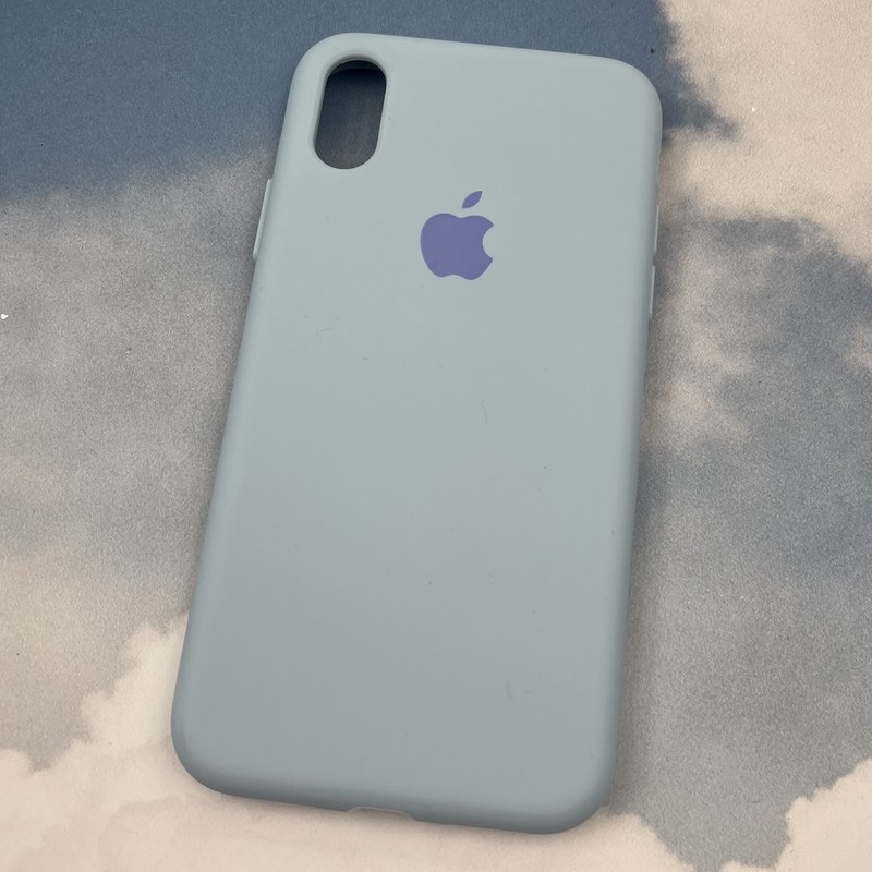 قاب گوشی iPhone X / iPhone XS آیفون سیلیکونی پاک کنی اورجینال داخل پارچه ای رنگ آبی روشن کد 34413 - Image 2