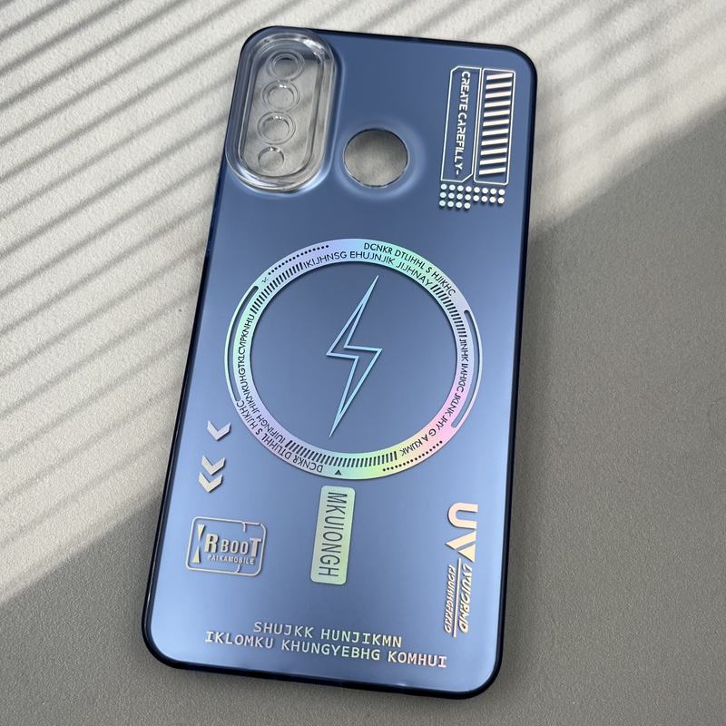 قاب گوشی Huawei P30 Lite هوآوی RT CASE دور سیلیکونی طرح مگ سیف Magsafe محافظ لنز دار آبی کد 35056 - Image 2