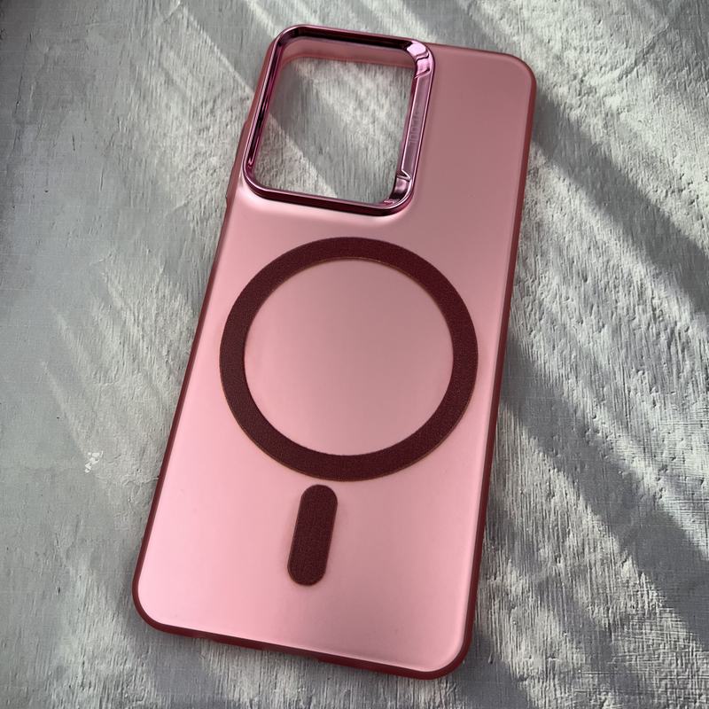 قاب گوشی Redmi A5 / Poco C71 شیائومی So Cool اورجینال طرح مگ سیف Magsafe اسپرت لنز متال صورتی کد 37701 - Image 2
