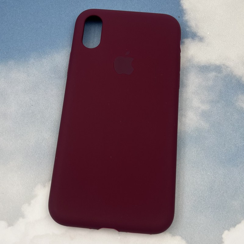 قاب گوشی iPhone X / iPhone XS آیفون سیلیکونی پاک کنی اورجینال داخل پارچه ای رنگ زرشکی کد 38258 - Image 2