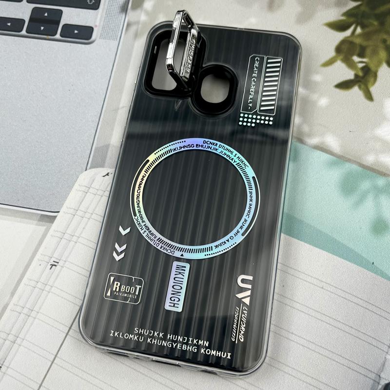 قاب گوشی Galaxy A20 / Galaxy A30 سامسونگ RT طرح مگ سیف Magsafe لنز استندشو کرکره ای مشکی کد 38699 - Image 2