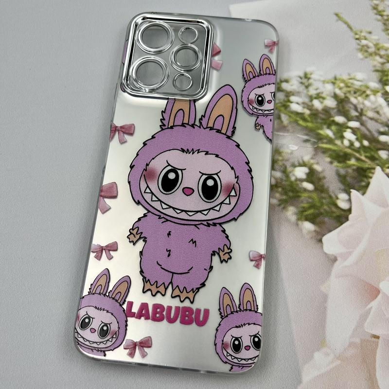 قاب گوشی Redmi 12 / Poco M6 Pro 5G شیائومی Brush Case لنز Silver نقره ای طرح لبوبو ایربگ دار کد 40356 - Image 2