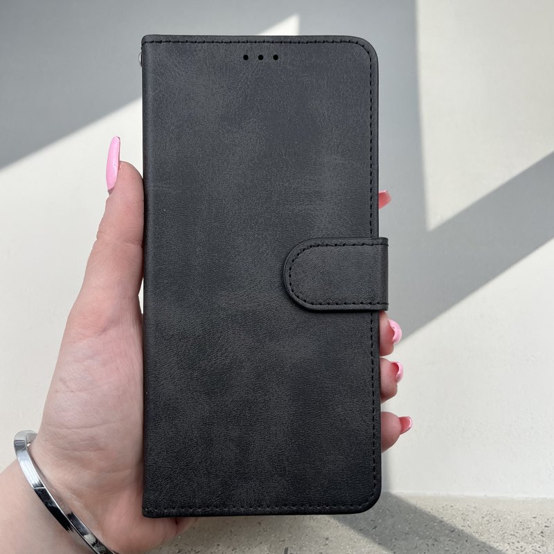 کیف گوشی Galaxy A8 Plus سامسونگ چرم مگنتی جاکارتی بند آویز دار مشکی کد 41455 - Image 3