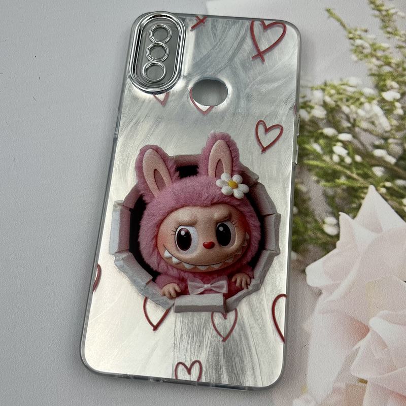 قاب گوشی Galaxy A10s سامسونگ Brush Case لنز Silver نقره ای طرح لبوبو ایربگ دار کد 45099 - Image 2
